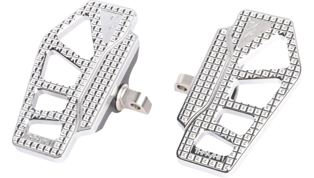 Thrashin Apex Mini Chrome Floorboards 4 Harley 00-17 FXD/FXR/FXST