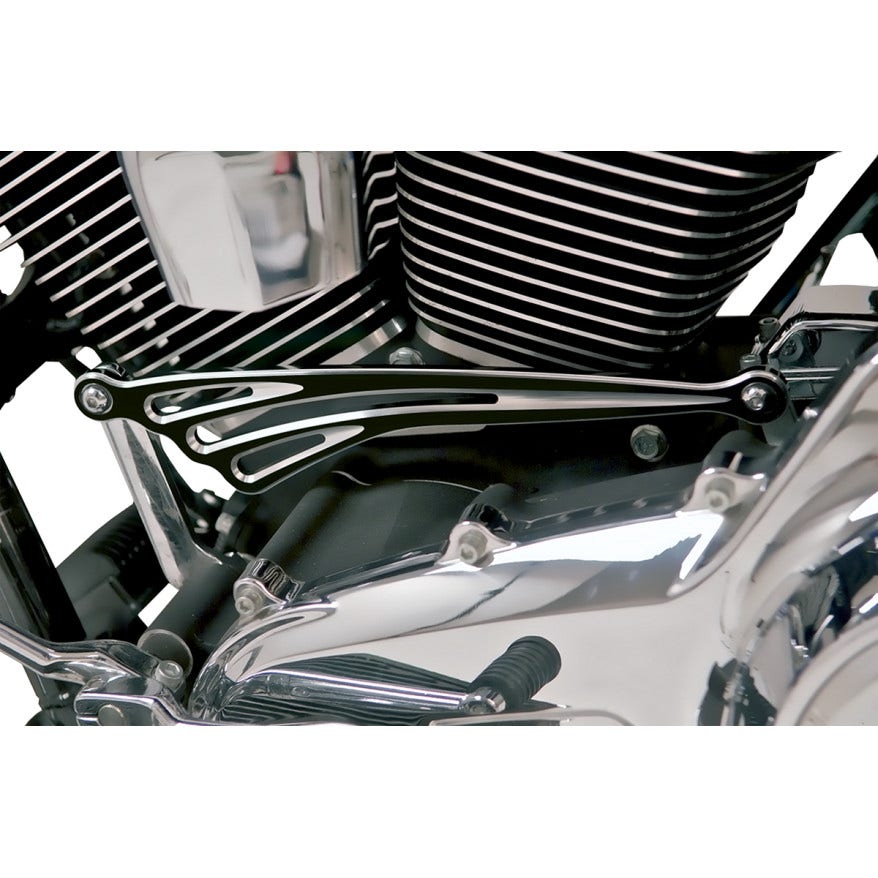 Arlen Ness Black Deep Cut Flat Shift Linkage for Harley Touring