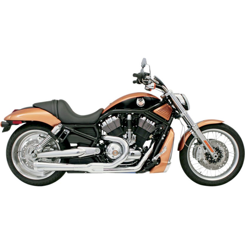 Bassani Chrome Road Rage 2 Into 1 Short Muffler Exhaust Harley V