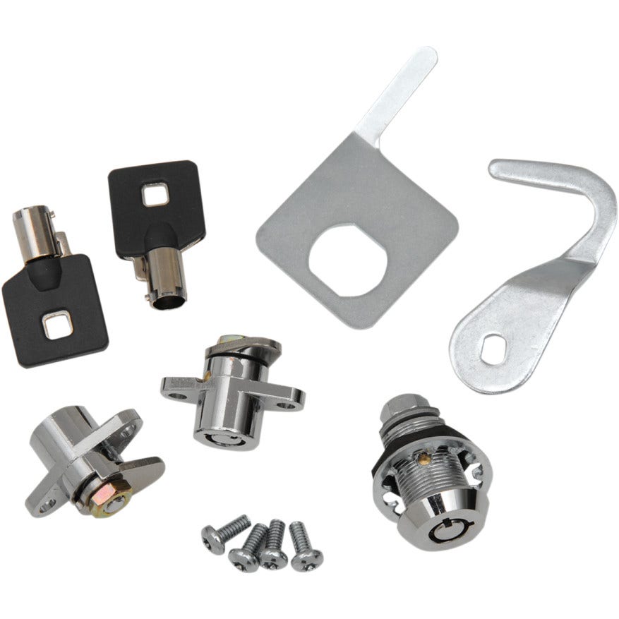 使用1回・極美品】DHバー T2+ / 輪行袋 / 前後エンド金具 セット Drag Saddlebag & Tour-Pak Matching Lock / Key Kit for Harley
