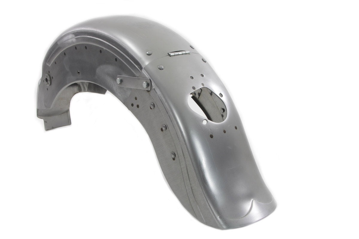 Raw Steel Replacement Hinged Rear Fender 58-76 Harley FLH FL