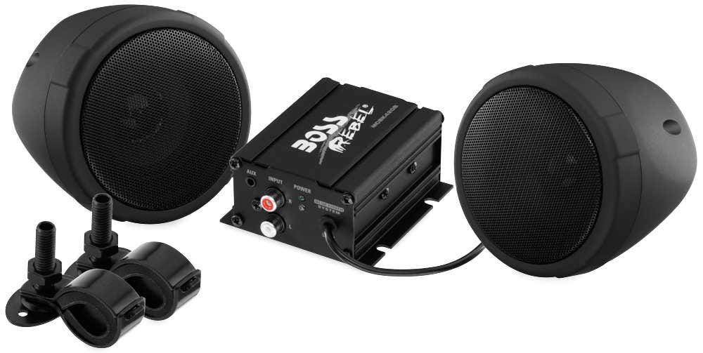 boostaroo 2x amplifier for motorcycle helmet speakers Boss Bluetooth Black 600 watt 2 3