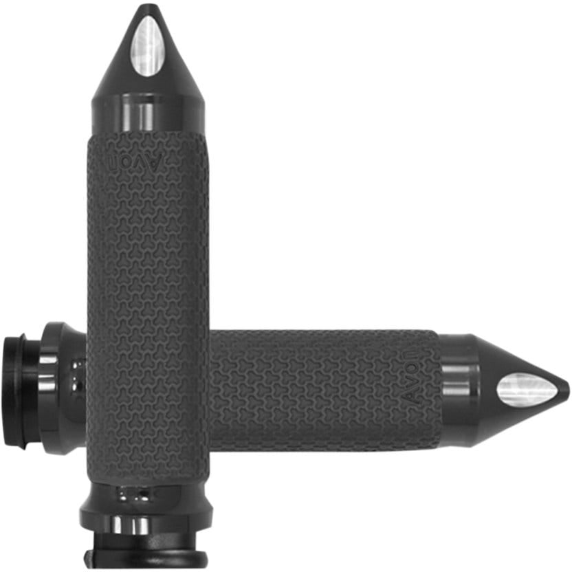 Avon Small Memory Foam Grips Black Spiked Cap for Harley Throttle