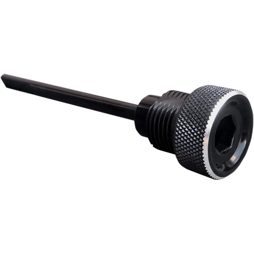 Accutronix Black Knurled Transmission Dipstick Harley Softail Dyna
