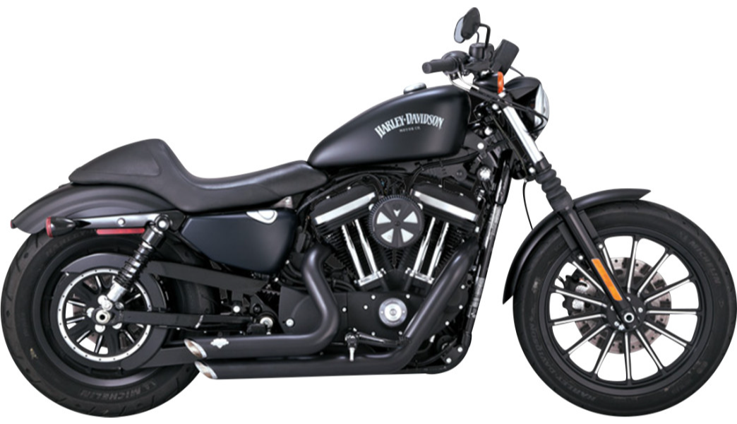 Vance & Hines 47329 Black Pro Pipe 2 into 1 Exhaust for Harley Vance & Hines 47329 Black Pro Pipe 2 into 1 Exhaust for Harley