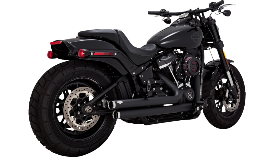 Vance & Hines 47341 Black Big Shots Staggered Exhaust for Harley