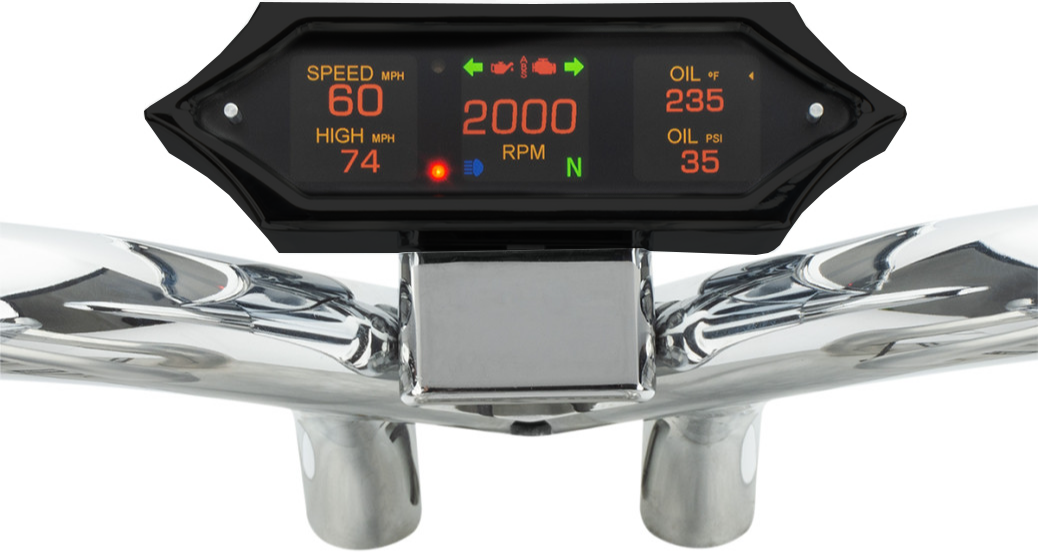 Dakota Digital MLX-9000 Series Speedometer Gauge Black Spiked Dakota Digital MLX-9000 Series Speedometer Gauge Black Spiked