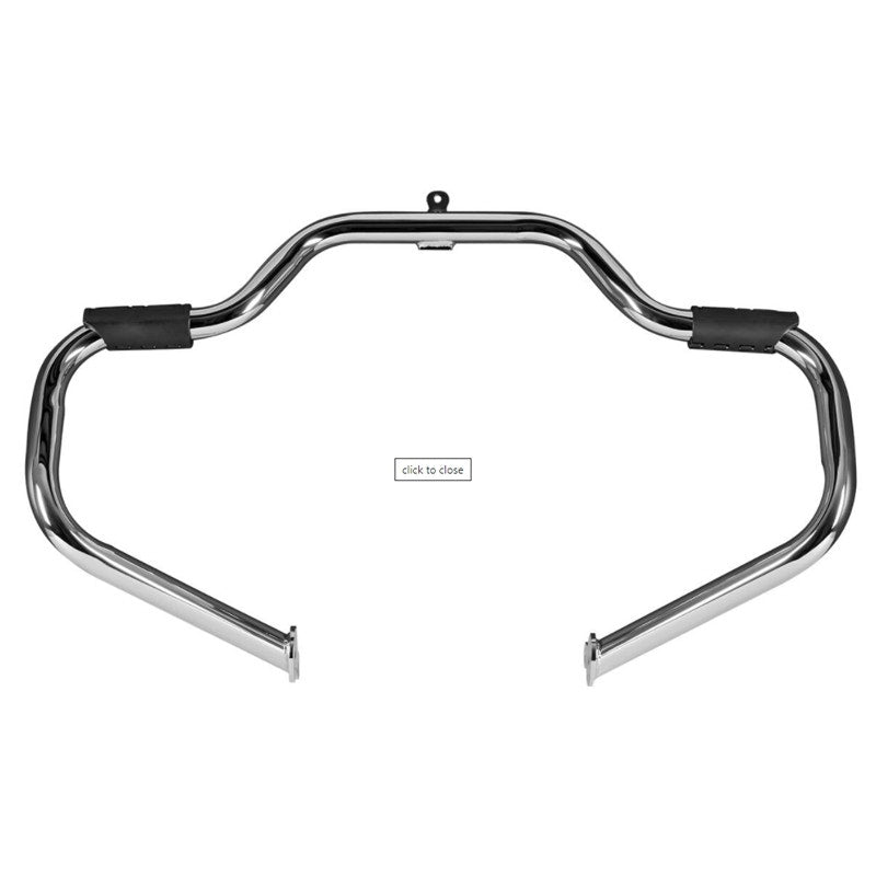 Hogworkz HW157026 Mustache Engine Guard Crash Chrome Black Harley