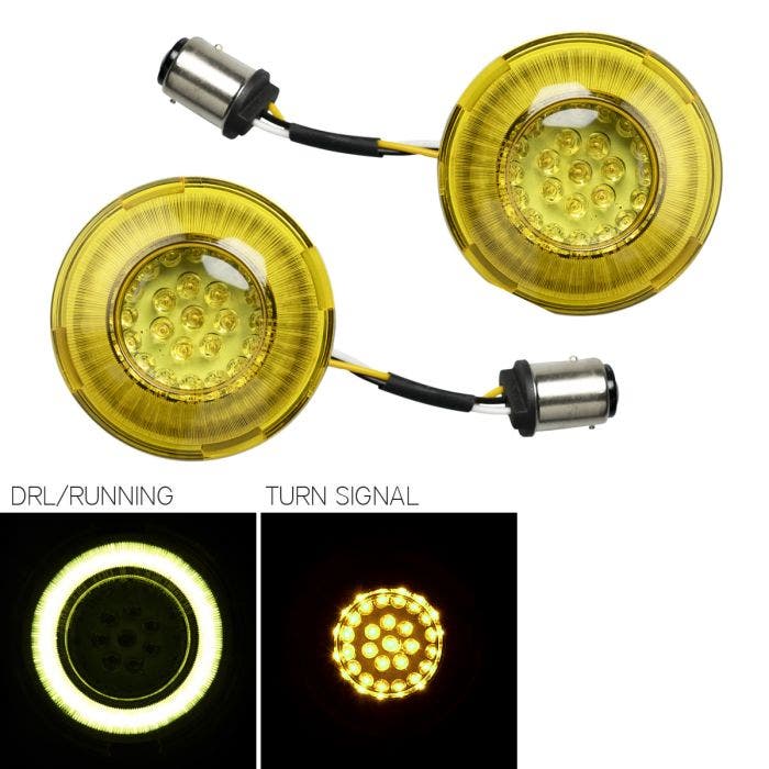 HOGWORKZ® Goldtooth™ LED Front Turn Signals for Harley-Davidson