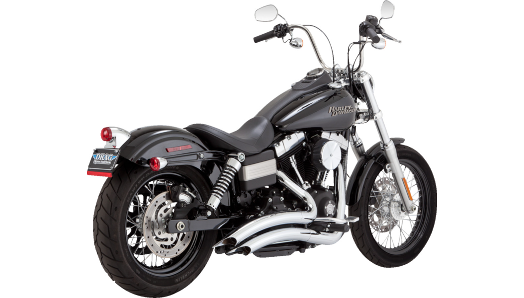 Vance Hines 23371 Chrome Big Radius 2 into 2 Exhaust 10-17 Harley