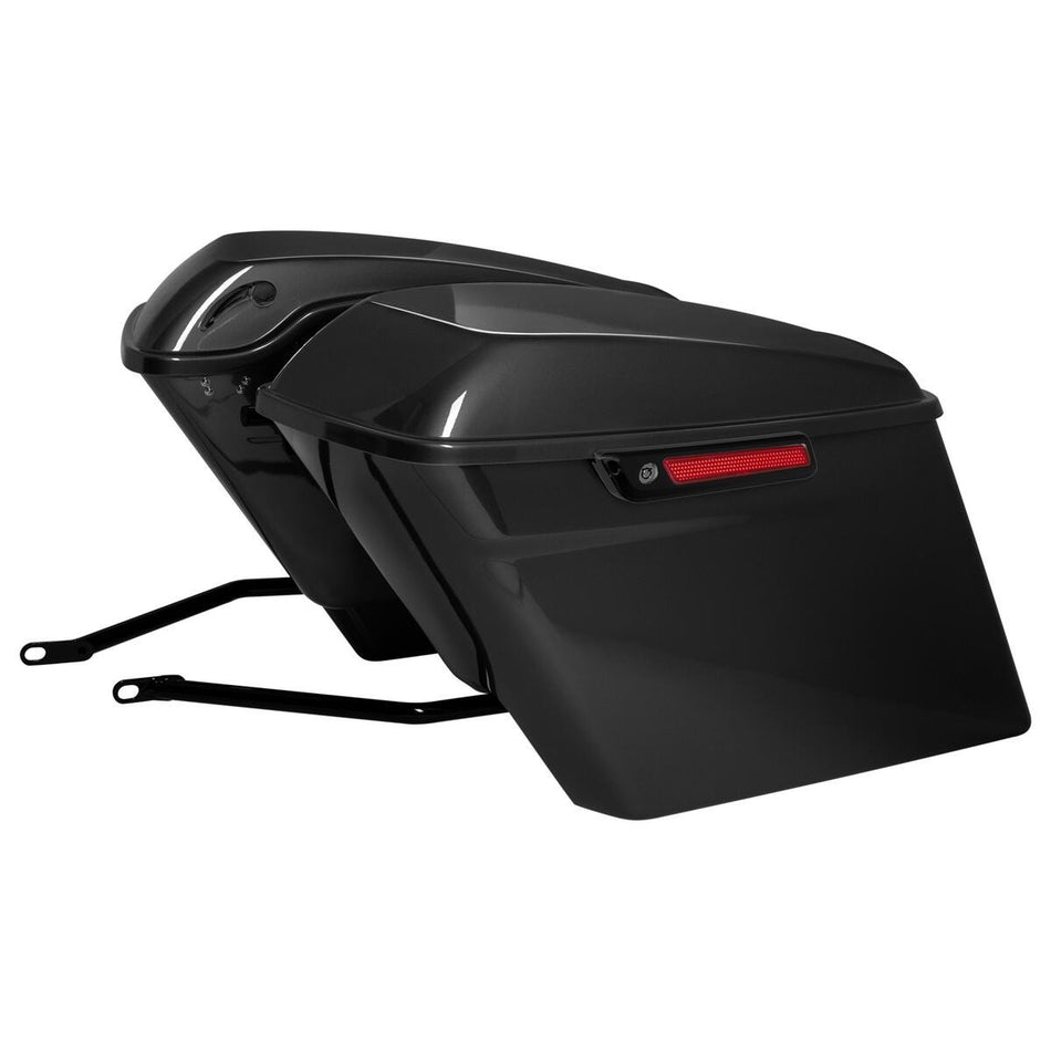 Hogworkz HW167221 Black Stretched Saddlebag Conversion Kit Harley Softail 84-17