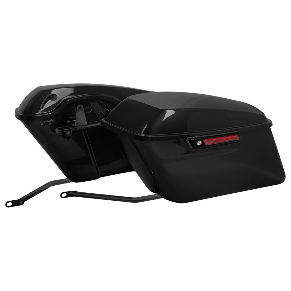 Hogworkz HW167219 Black Standard Saddlebag Conversion Kit Harley Softail 84-17