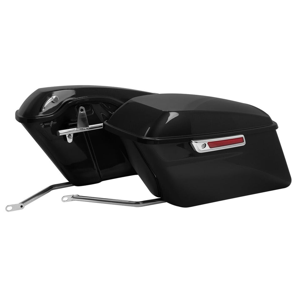 Hogworkz HW167218 Chrome Standard Saddlebag Conversion Kit Harley Softail 84-17