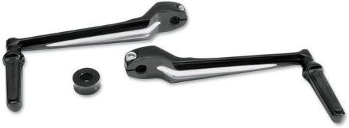 Performance Machine Black Contrast Cut Heel Toe Shift Levers Harley FLHT Softail | 0034-1081-BM