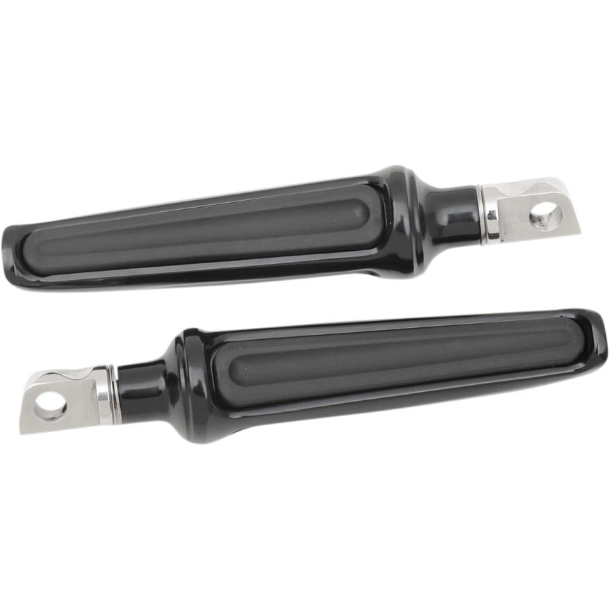 Performance Machine PM  Black Folding Contour Pegs 4 Harley Davidson Male Mount | 0035-0065-B