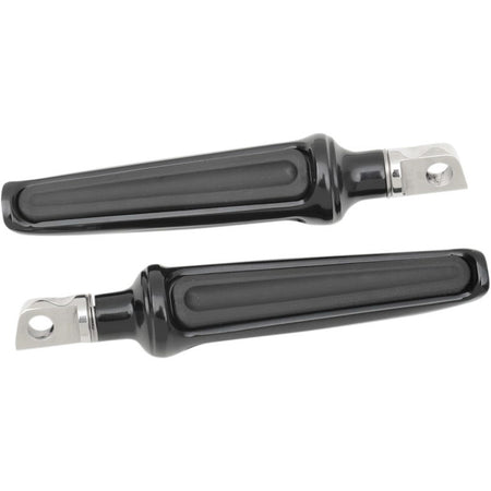 Performance Machine PM  Black Folding Contour Pegs 4 Harley Davidson Male Mount | 0035-0065-B