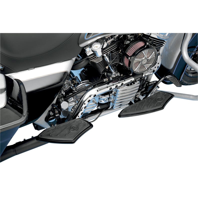 Performance Machine Black Contour Driver Floorboards for 97-14 Harley FLH/T FLST - 0036-1000-B
