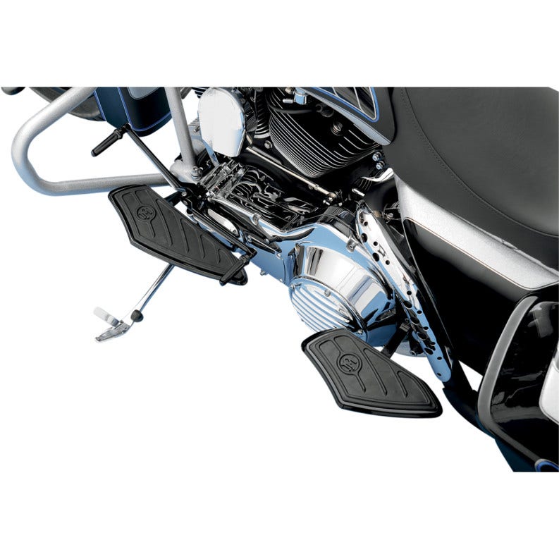 Performance Machine Black Contour Driver Floorboards for 97-14 Harley FLH/T FLST - 0036-1000-B