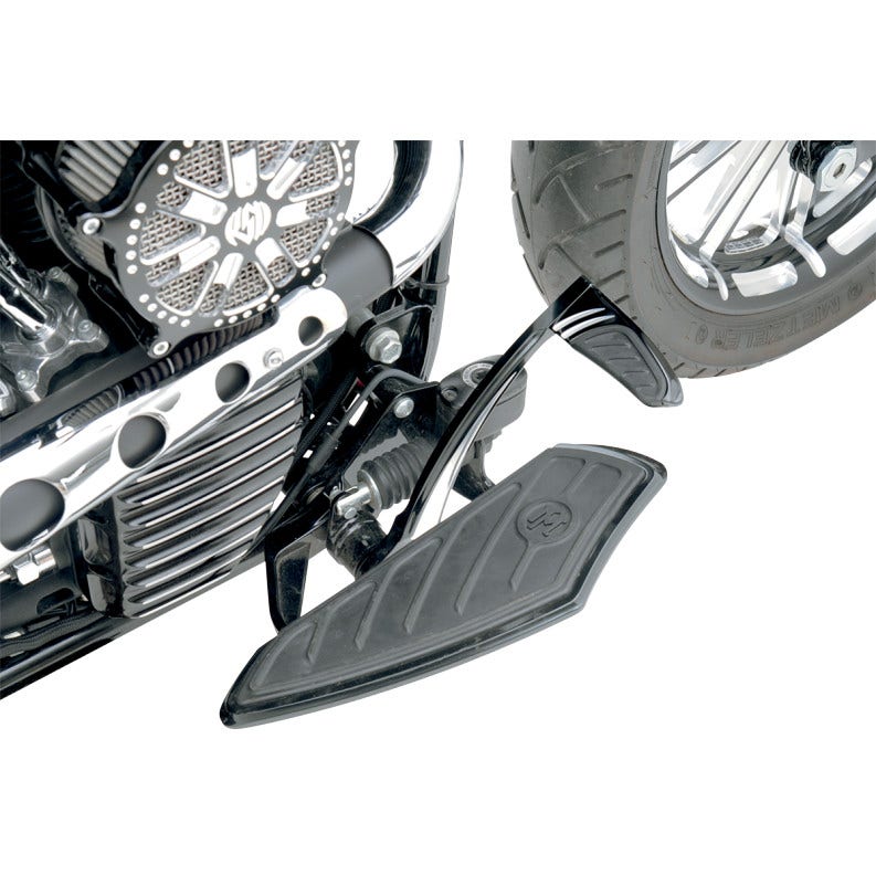 Performance Machine Black Contour Driver Floorboards for 97-14 Harley FLH/T FLST - 0036-1000-B