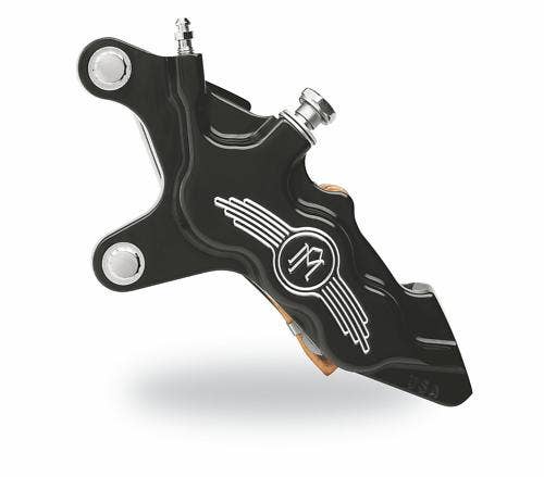 Performance Machine Black Contrast Cut 11.5 Left Side 6 Piston Calipers for 00-15 Harley