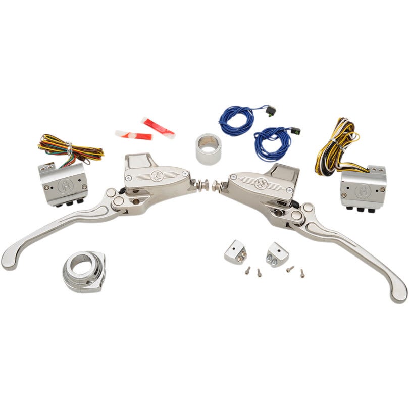 Performance Machine PM Chrome 9/16 Handlebar Controls Hydraulic Clutch 3 Button