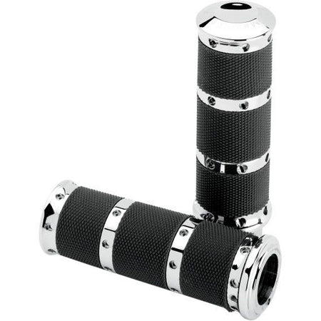 Performance Machine 2K7 Chrome Grips for Harley 1" Bars | 0063-2010-CH