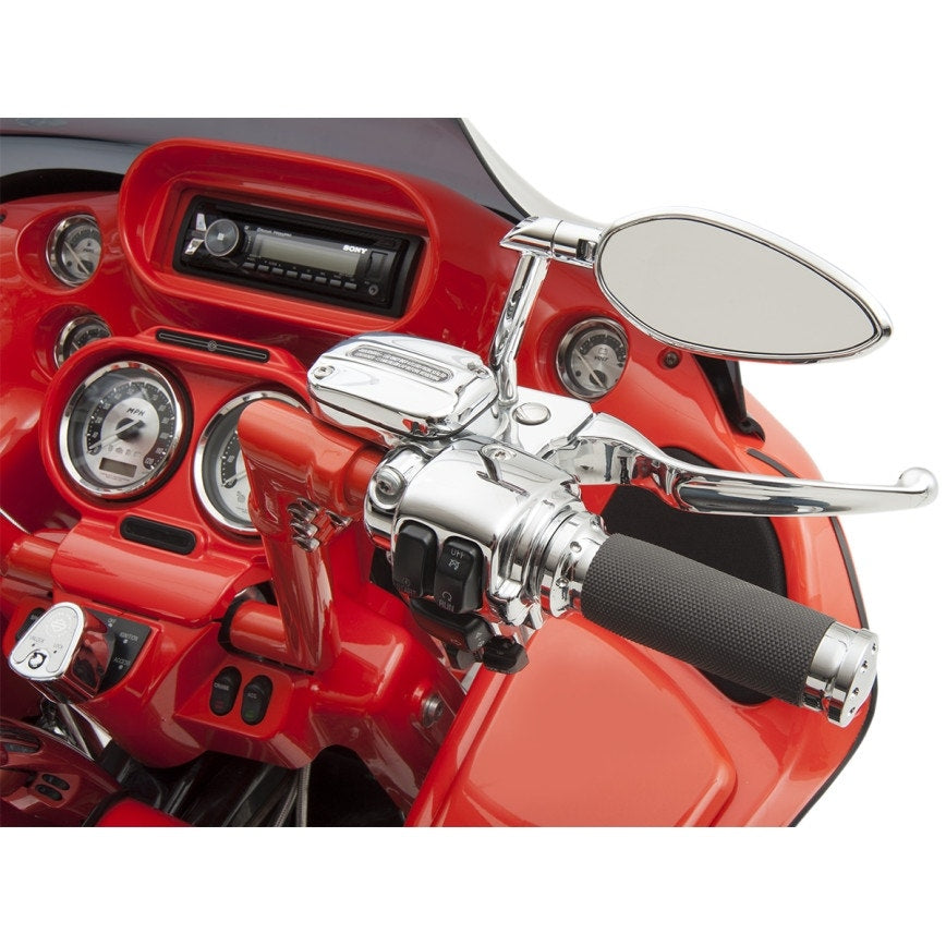 Performance Machine PM Chrome Vision Oval Handlebar Mirror Each Harley Metric