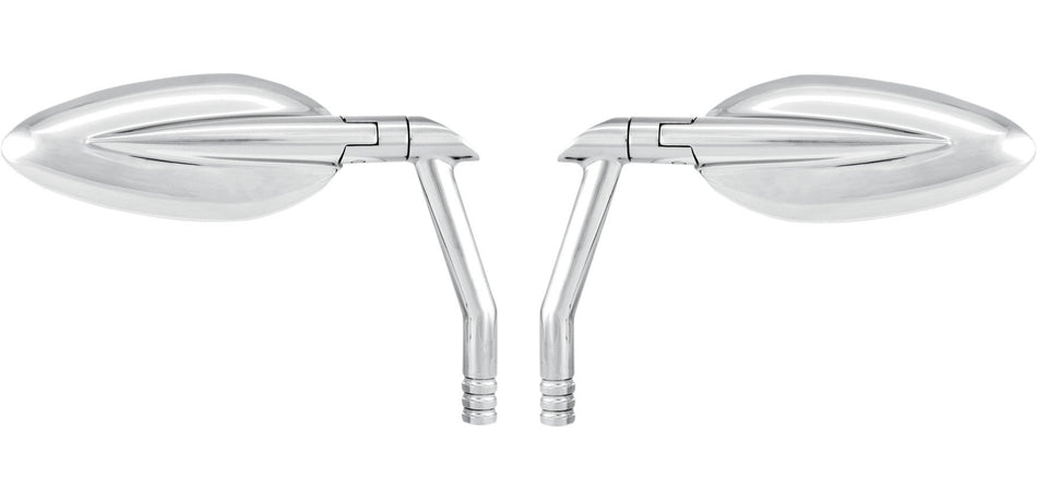 Performance Machine PM Chrome Vision Blade Mirrors Pair Harley FLH Dyna Softail XL