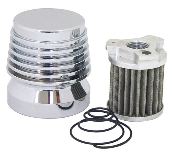 VFactor Chrome Billet Reusable Lifetime Oil Filter Harley Twin Cam Evo XL 80-Up