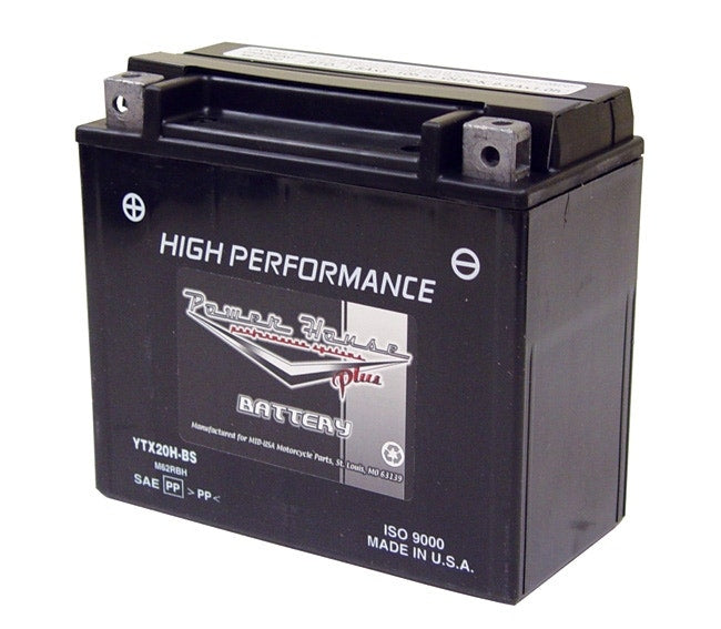 Power House Plus Battery 12 Volt YTX20HL-BS 310cca OE Repl 65989-97 Harley 91-Up