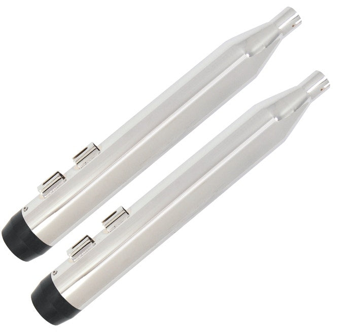 Power House Chrome 3.5" Slip-On Mufflers Slash Chrome Tip Harley Dresser 85-16