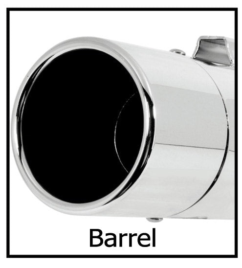 Power House All Chrome 3.5 Slip-On Mufflers Barrel Tip 97109 Harley Dresser 85-16