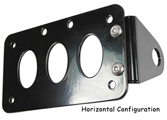Mid USA 13129 V-Factor Chrome Side Mount License Plate Bracket Harley Metric