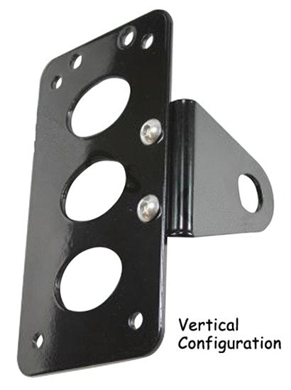 Mid USA 13129 V-Factor Chrome Side Mount License Plate Bracket Harley Metric