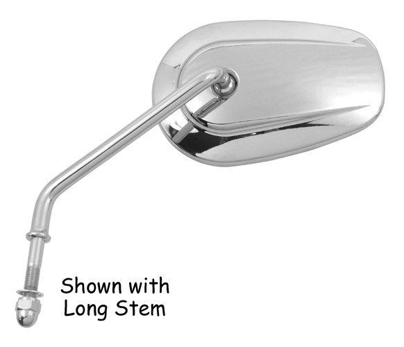 Chrome Tapered Short Stem Mirrors 47039 & 47040 Harley Repl 91840