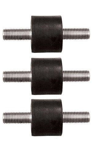 Mid USA 83563 Heavy Duty Rubber Mounts Oversize Studs 3-Pack 5/16-24 X 3/4" Long