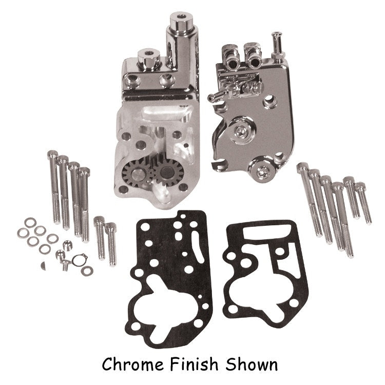 Mid USA 67080 V-Factor Chrome Oil Pump Harley Shovelhead OE 26200-68