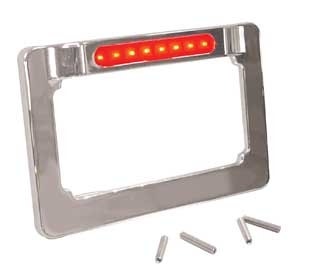 Chrome LED Lighted High Quality 7" x 4" License Plate Frame Harley Custom 13261