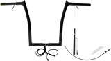 FBI Fat Baggers Wired 1-1/4" Pointed Top Handlebar Kits for 21-23 FLTRXS/ST - Black / 16"