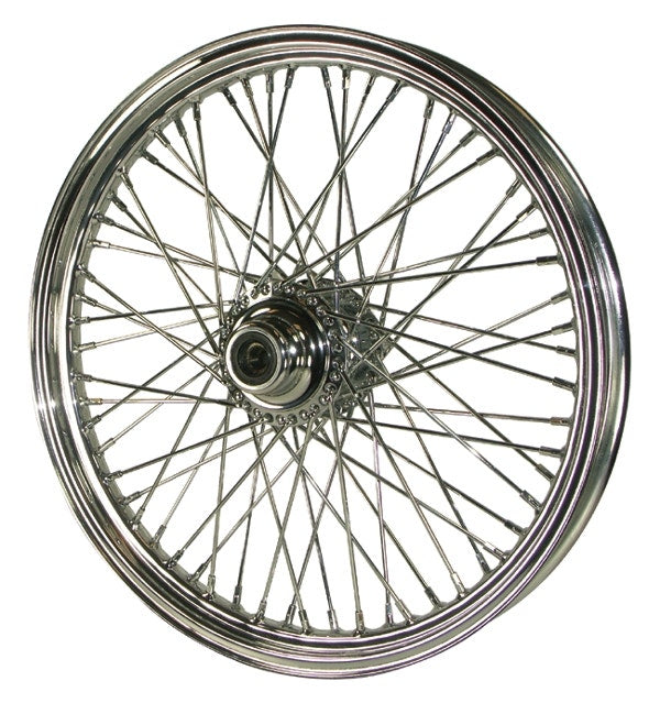 Mid USA V-Factor 51665 Chrome 60 Spoke Wheel w/ Billet Hub 21" x 3.25" 07+ FXST