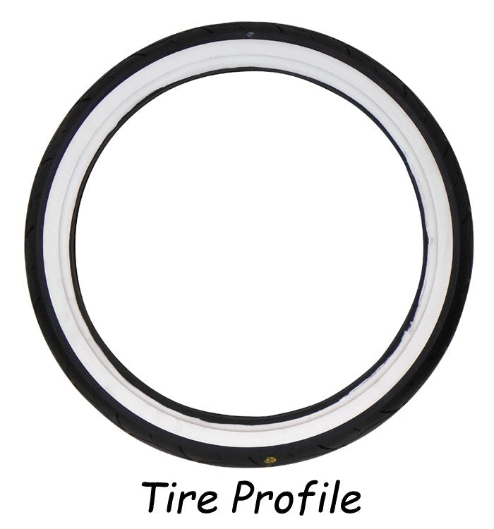 Vee Rubber 50900 Twin VRM302 White Wall 120/70-21 Tire wheel