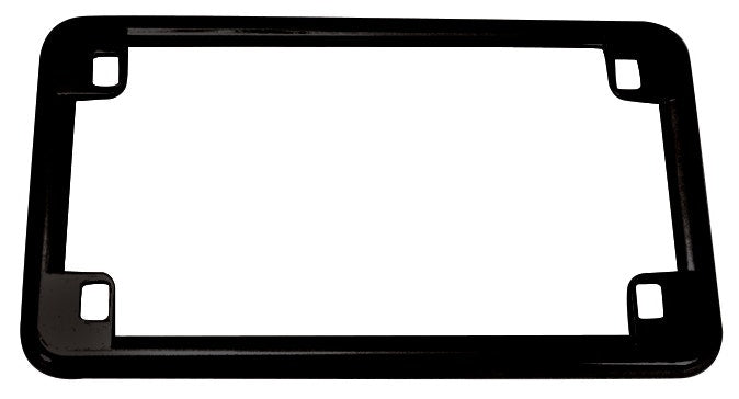 V Factor Black Motorcycle License Plate Tag Frame 7" x 4" Motorcycle Harley Metric