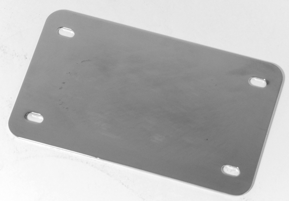 Chrome Plated Flat License Backing Plate 4" x 7" Universal Harley & Chopper