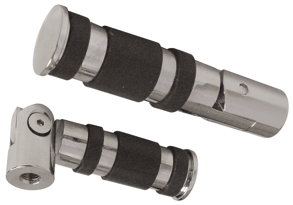 V-Factor Chrome Passenger Footrest 1-1/4 OD 1/2-13 Thread Harley & Custom