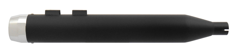 Power House Black 4.5 Slip-On Mufflers Chrome Tapered Tips Harley TC 95-16