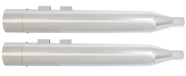 Power House All Chrome 4.5 Slip-On Mufflers Barrell Tips Harley M8 Touring 17-Up