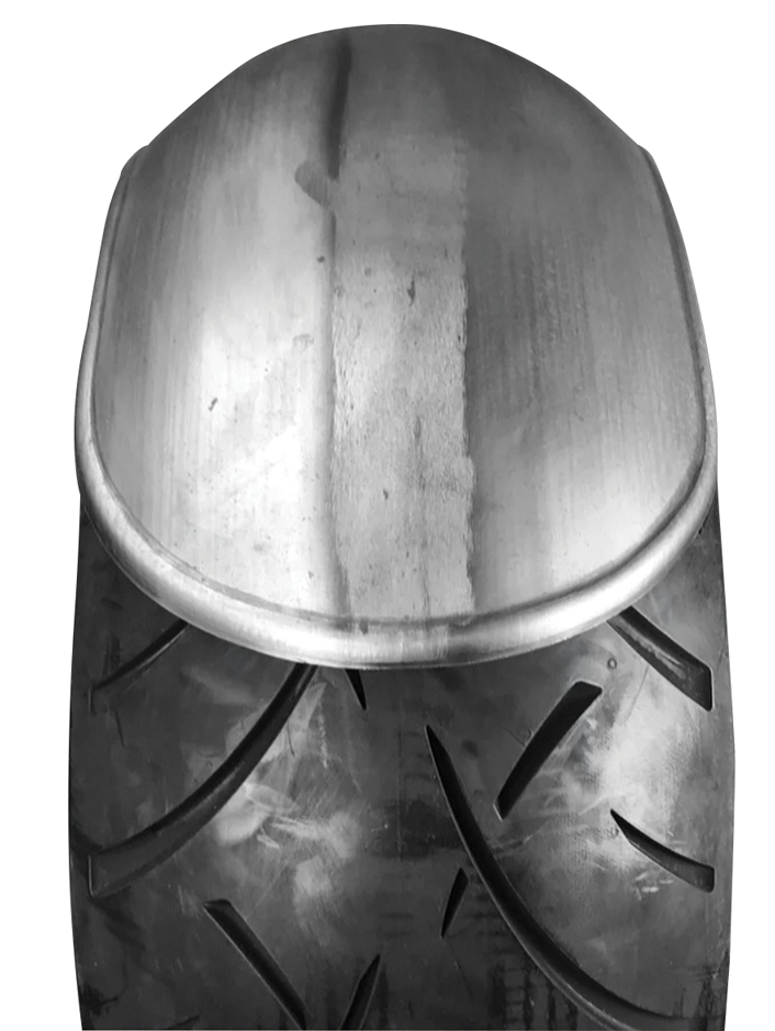 Mid USA 22059 8.5 Inch Wide Rolled Edge Steel Rear Fender 13 Gauge Harley