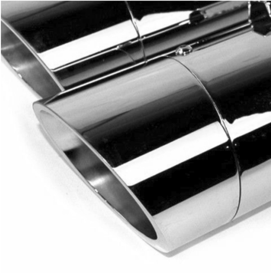 Power House All Chrome 4" Slip-On Mufflers Slash Tips Harley M8 17-Up