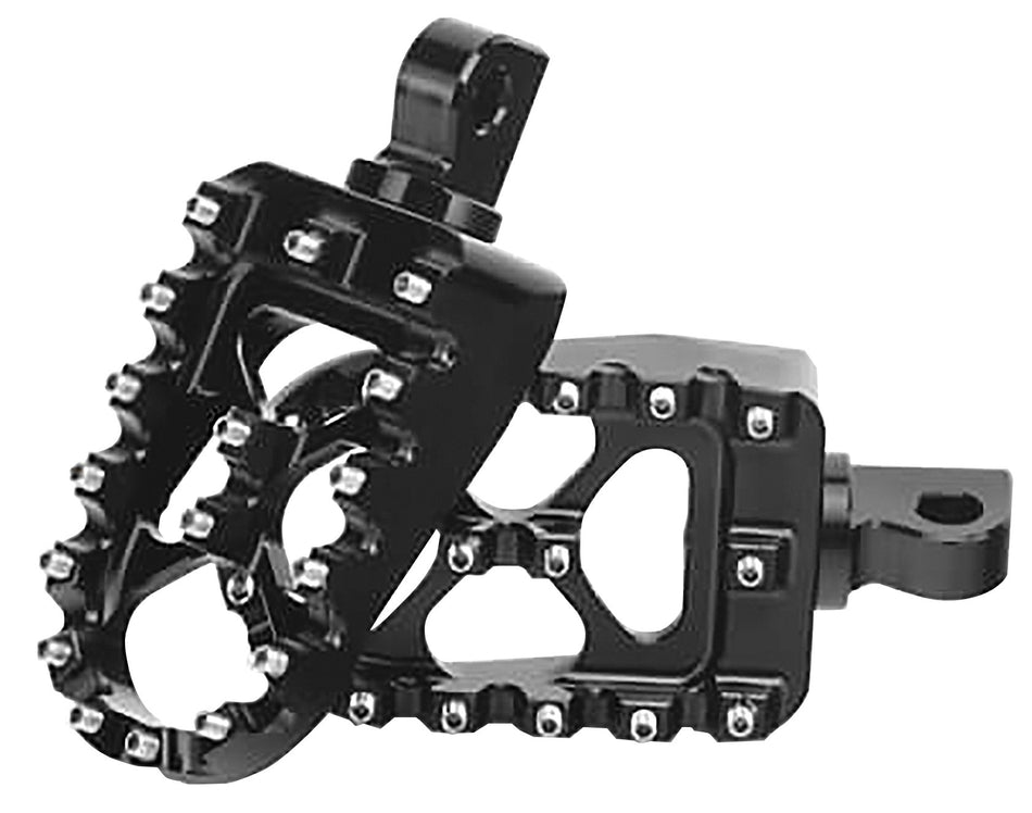 Mid USA 44230 V-Factor Black Footpegs Male Mount Footpegs Harley Front/Rear Pegs