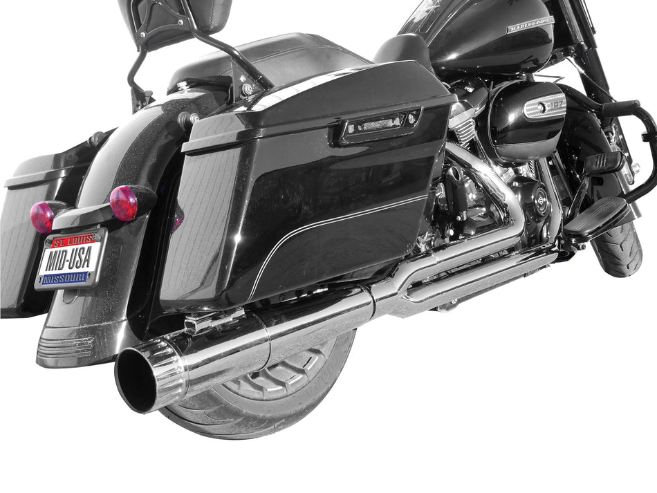 Chrome 4.5" Power House Performance 2into1 Exhaust System Harley Touring 85-16